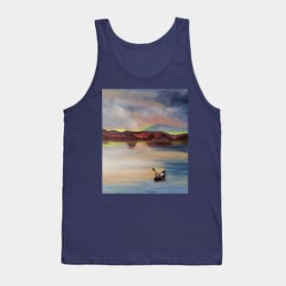 Calm waters oil painting by Tabitha Kremesec Tank Top